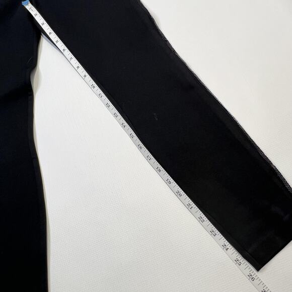 Spanx Ponte Skinny Pants Womens XS Black Sequin Trim High Rise Stretch Slim - Picture 9 of 12